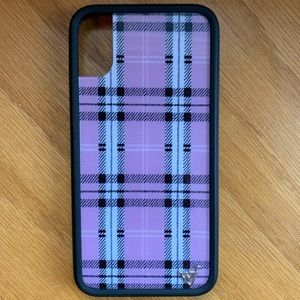 Iphone X purple plaid Wildflower case